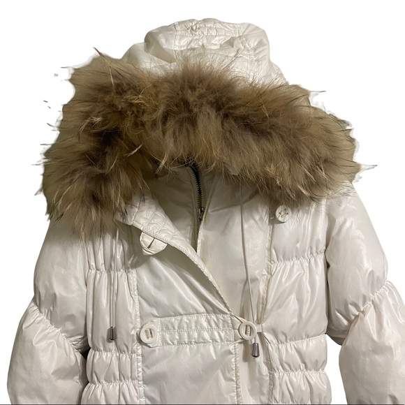 RUDSAK Size Sm White Down Filled Fur Trim Hood - Picture 3 of 15